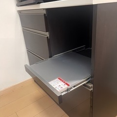 食器戸棚　TOKYOインテリア鏡面仕上げ　超美品！の画像