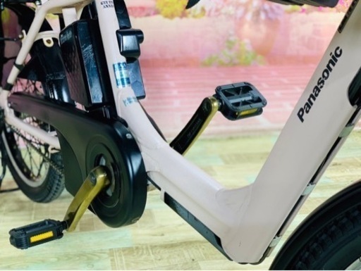 ①7023子供乗せ電動アシスト自転車3人乗りPanasonic20インチ良好バッテリー