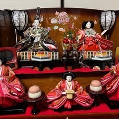 久月のお雛様　　　三段飾りの画像