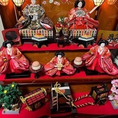 久月のお雛様　　　三段飾りの画像