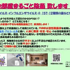 ★低価格で、お家の室内噴霧除菌！（PHMB水溶性除菌液噴霧…