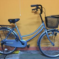 《レンタサイクル店使用　自転車整備士整備済み！》NO１７４　中古車　24インチ　シティサイクル 　 ブルーメタリック