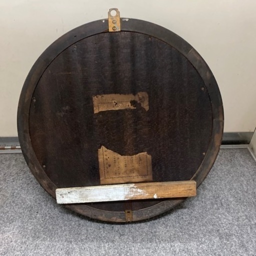 明治時計 meiji 丸型 掛時計 機械式 ゼンマイ式 直径36cm 古時計 昭和レトロ
