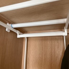 【お譲り先決定済み】イケア アルゴート×3つ＆突っ張り棒 スチールラック 衣装掛け他用途多彩の画像