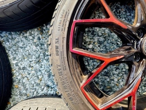 17インチ　ホイール　4穴　pcd100 4本セット　車のパーツ タイヤ、ホイール