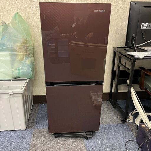【稼動品】Hisense ハイセンス 2ドア冷凍冷蔵庫 HR-G13A-BR 生活家電 2018年製 中古