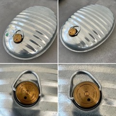 日本製 湯たんぽ 2.5リットル【２個セット】 トタン製 レトロ 昔ながらの湯たんぽ の画像