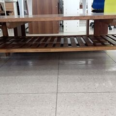 ★ジモティ割あり★  折り畳みテーブル キャラメルブラウン H38.5×D70×W120 クリーニング済み TJ4776の画像