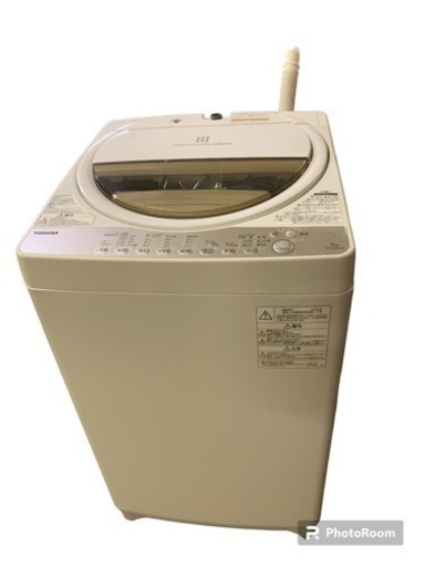 TOSHIBA 電気洗濯機 AW-7G8BK 7Kg 東芝 洗濯機 2020年製　ホワイト