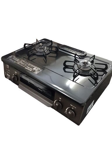 24R110 ジA 美品 Paroma パロマ 都市ガス ガステーブル ガスコンロ 水なしグリル 安心モード IC-S37DX-L 中古