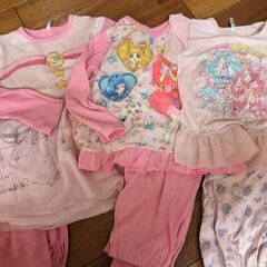 【シールのおまけ付き】プリキュアパジャマ3点セット120