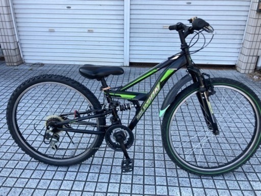 【ジュニアマウンテン】美品❗️26インチ　3x6段変速　フロント、センターサスペンション付　リヤタイヤ、グリップ新品❗️若林自転車　膳所店　SALE中❗️