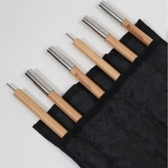 新品　ウッドタープポール240 2本セット Hilander(ハイランダー) の画像