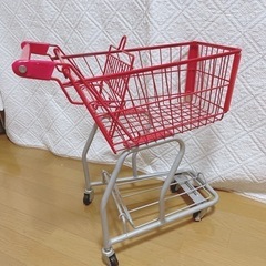 お買い物カート 本格的 おもちゃ 玩具 赤 金属製