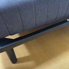 ベッド　グレー　の画像