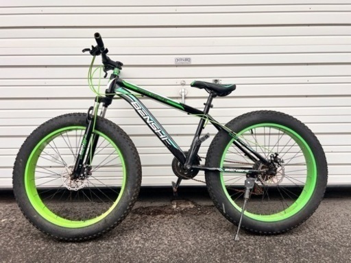 【受け渡し決定】ジャンク 現状渡しBENSHI(ベンシ)26X4.0 7速 410mm ディスクブレーキ ファットバイク マウンテンバイク