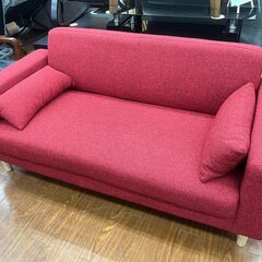 未使用 アウトレット 2Pソファ ワインレッド No.563● ※現金、クレジット、スマホ決済対応※