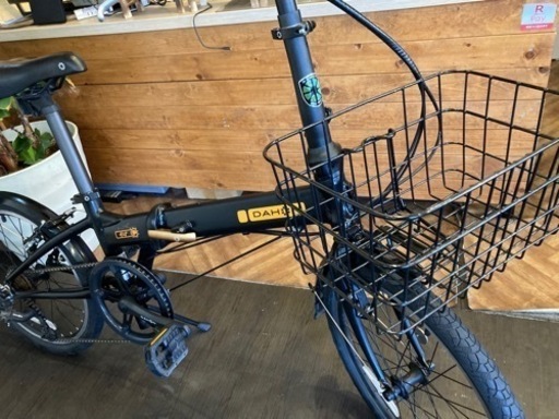 【DAHON Hit チェーン新品！】アルミフレーム　6段変速　20インチ折りたたみ自転車　マットブラック×オレンジ