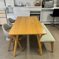 超美品‼️】定価13万♪ 大川家具 140cm幅4人掛けダイニング