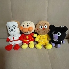 ぷりちぃビーンズ　アンパンマンぬいぐるみ　4点セット