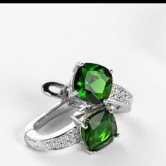 ▼j→→→m40-1 プリンセスカットエメラルドＣＺサークルピアの画像