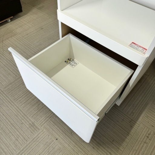 【超美品‼️】ニトリ 60cm幅レンジボード(クリスナ60) 食器棚 キッチン収納家具 鏡面仕上げホワイト♪