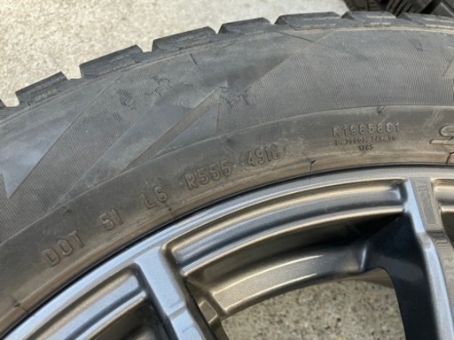 215/60R17バリ山スタッドレスタイヤ付きホイール4本　CHR、アルファード、ヴェルファイア、エスティマ、エクストレイル、エルグラ