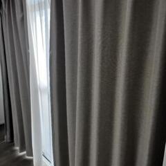    (お譲り決定) 遮光1級 カーテン ミラーレースカーテン 4枚を1セットの画像