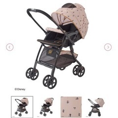 デヨーネレジェe 極美品ミッキーマウス ベビーカー SmartAngel ベビーカー デ・ヨーネ レジェ e ミッキーマウス 201020077