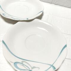 ナルミ花柄ソーサー２枚生活雑貨 食器 プレート