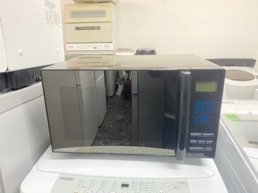 北九州市内保証無料　保証付き　 ツインバード 燕三条 ミラーガラス フラット 電子レンジ 20L 600W スタイリッシュ お手入れ簡単 【メーカー保証1年】ブラック DR-4259B
