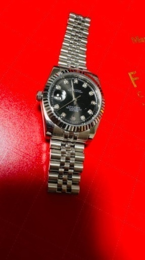 腕時計　自動巻き　シルバー