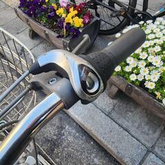 ママチャリ26インチ3変速ライトカゴ付きシルバー配達可能