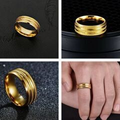 メンズゴールドリング（新品）19号の画像