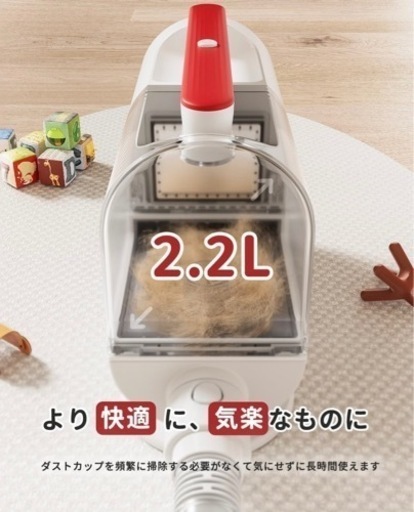 残3最終価格❗️新品未使用 大容量2.2L 犬猫【ペット用グルーミングセット】ホコリダニ バリカン 掃除機