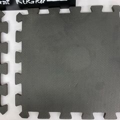 使用感あり 色剥げ 色褪せあり キズ有 ジョイントマット 2枚 ブラック (管理番号:2900214)の画像