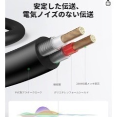 3.5ミリ変換オーディオケーブル2mの画像