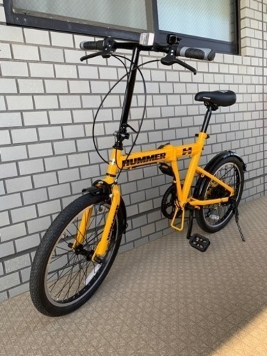 試し乗りのみ！HUMMER FDB206Z-DK ハマー 20インチ 6変速 フォールディングバイク 折り畳み自転車