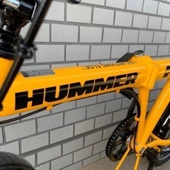 試し乗りのみ！HUMMER FDB206Z-DK ハマー 20インチ 6変速 フォールディングバイク 折り畳み自転車の画像