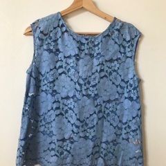 日本製　花網シャツ