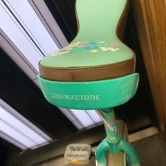 【美品】 一輪車　18インチ　グリーン　スタンド付き 値下ブリヂストン 一輪車 18インチ スタンド付き グリーン