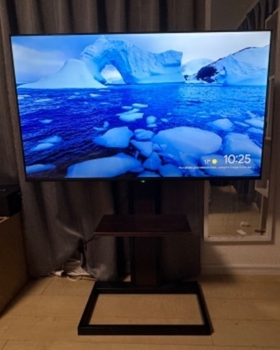 美品 ASTEX 50V型 4K/HDR対応 チューナーレス スマートテレビ AX-MSK50 2023年製 テレビスタンド付き 店舗引取歓迎