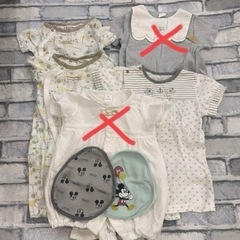 数回着用のみ　美品新生児ロンパース3枚セット