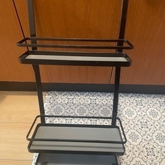 レンジフード調味料ラック3段ブラックの画像