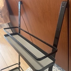 レンジフード調味料ラック3段ブラックの画像