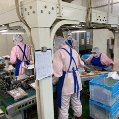 草加工業団地でのあられ製造のお仕事です！自家用車通勤可能！定年70歳です♪の画像