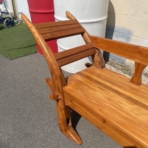 【17日までの引き取り限定！！現状お渡し】オシャレなベンチ　アンティーク調　幅約190cm 17日までの引き取り限定！！現状お渡し】オシャレなベンチ