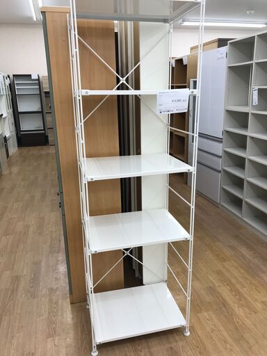★ジモティ割あり★ 無印良品 スチールユニットシェルフ ホワイト H175×W56×D40 クリーニング済み KJ4663