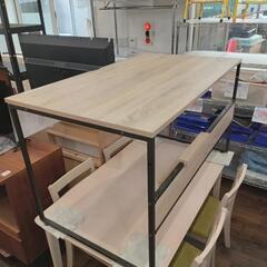 ★ 展示品❗  パソコンデスク  (タップ収納付き)  スチール脚  ヴィンテージ調【定価17,990円】?自社配送時?代引き可?※現金、クレジット、スマホ決済対応※    