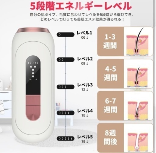 【新品未使用】サロン級 IPL 光脱毛器